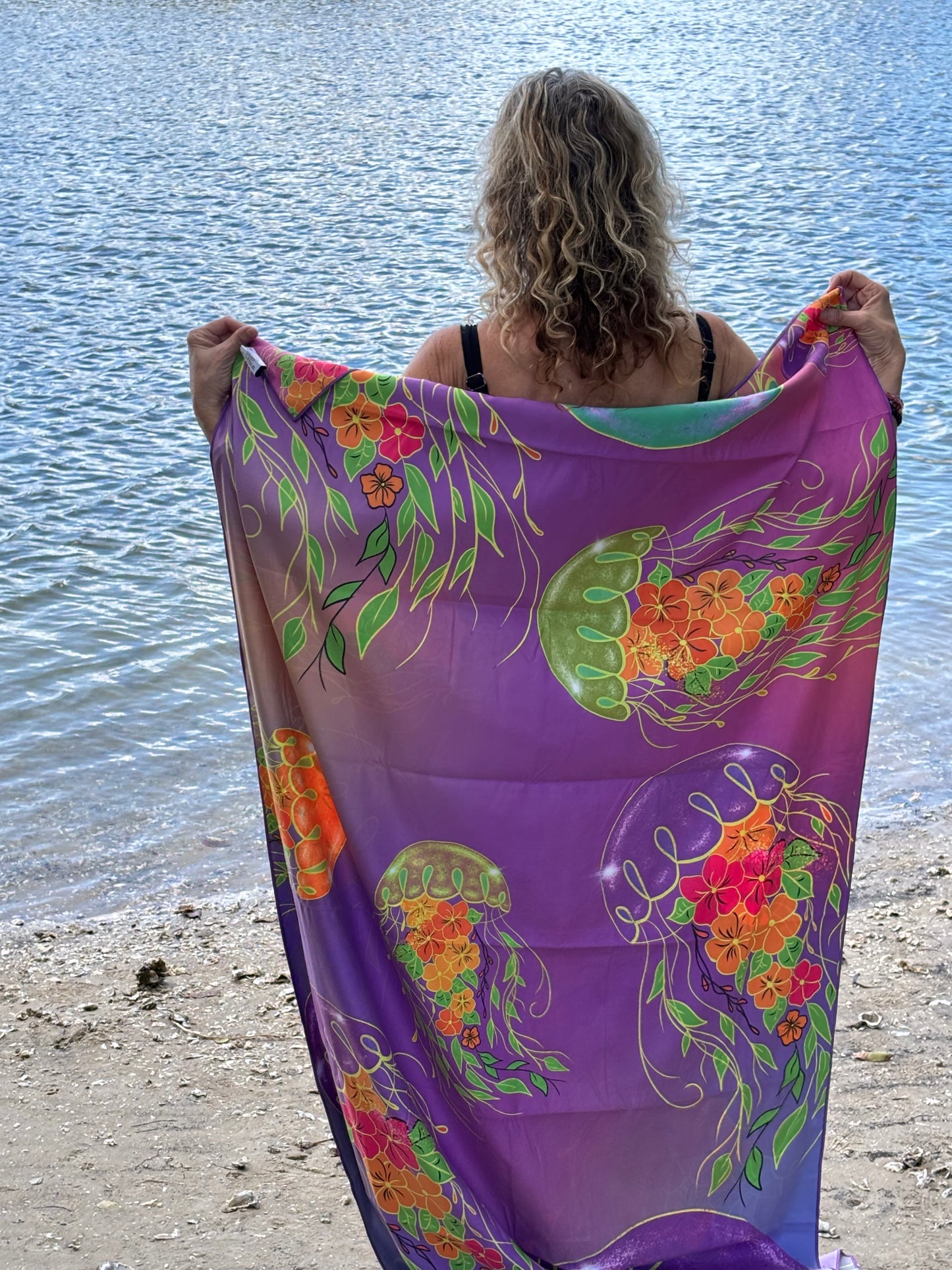 XL Sand-Free Jellyfish Beach Towel - Recycled rPET
