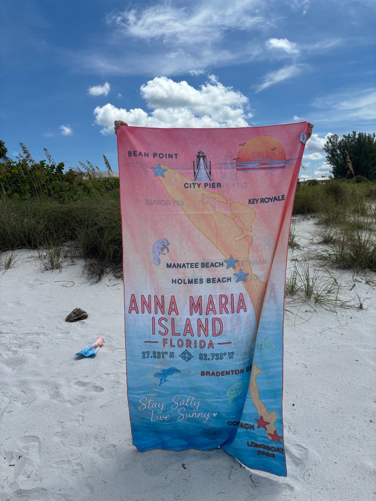 Anna Maria Island Sand-Free Beach Towel | Quick-Dry & Oversized