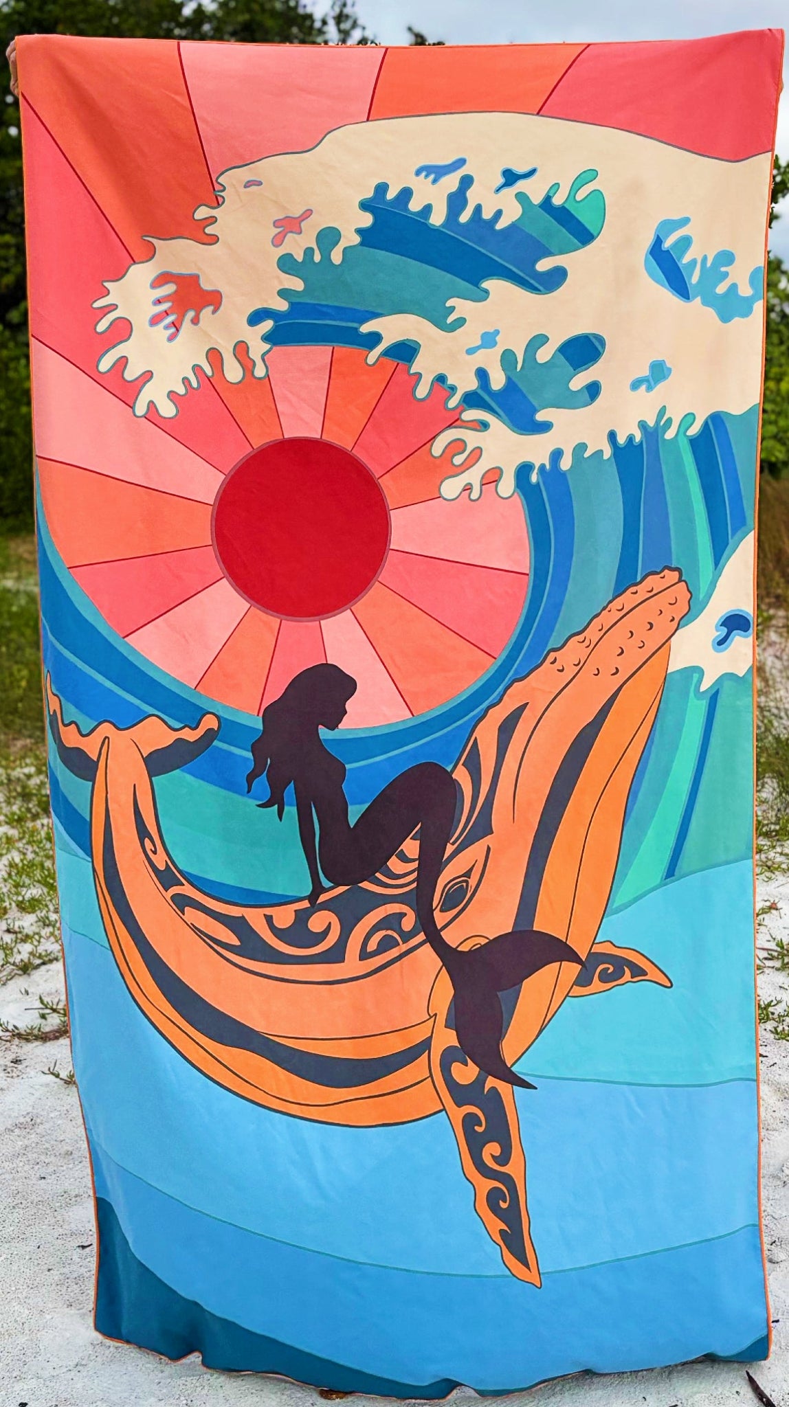 Mermaid Whale Beach Towel - Oh Snap! Swimwear