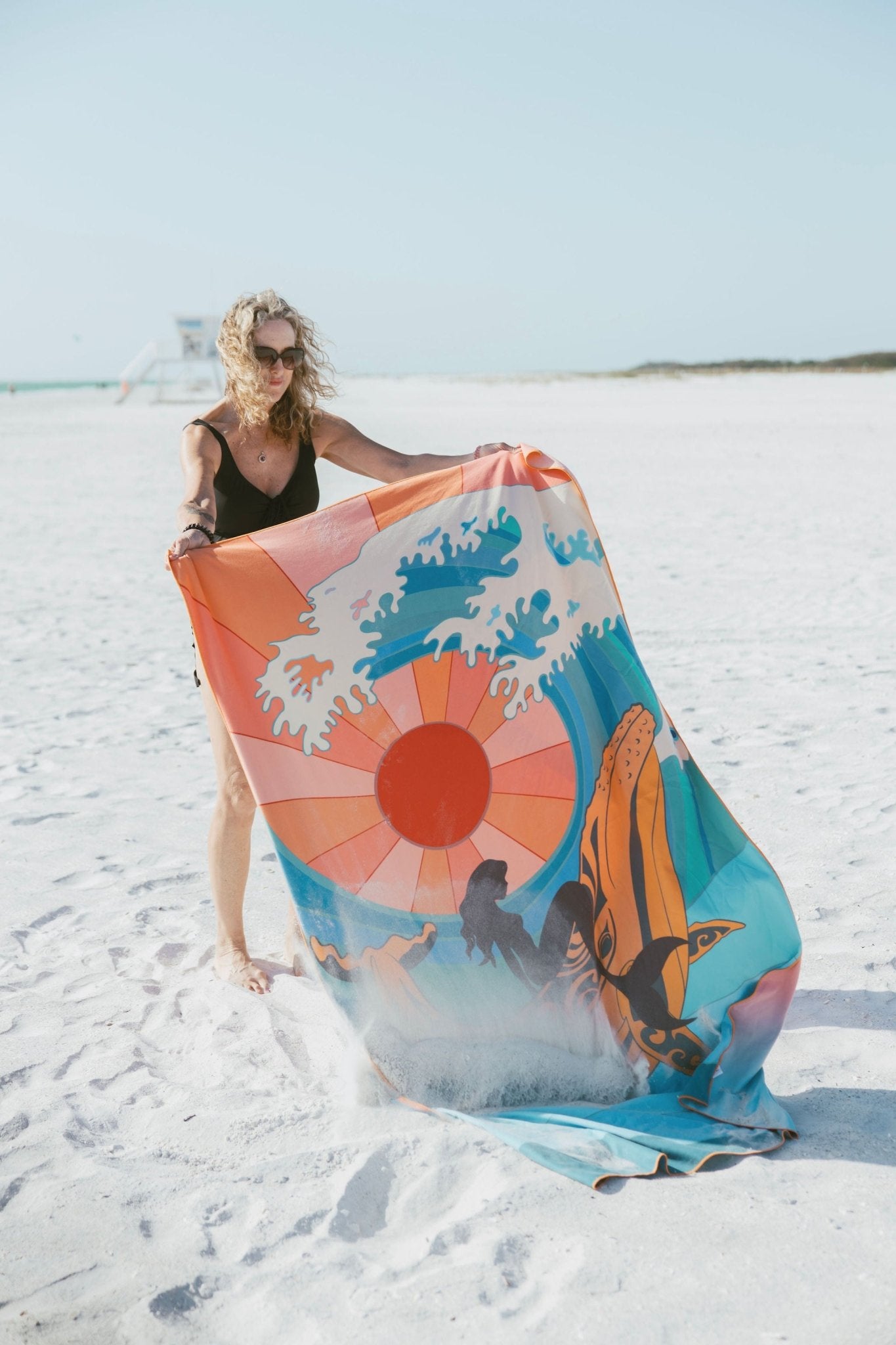 Mermaid Whale Beach Towel - Oh Snap! Swimwear